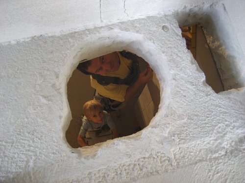 Pic of Jascha and Papa through service holes