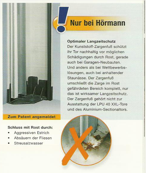 Pic of Rail Foot from Hörmann Brochure